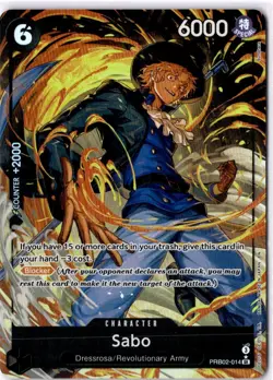 Sabo Alt Art Prb02-014 One Piece Card Game English NM+ - Image 1