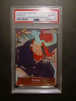 One Piece Card Game TCG Franky ST01-010 English 1st Anniversary Set PSA 10 - Image 1