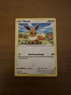 Smearing/smudging Error Pokemon card, Pokemon TCG Eevee 205/264 - Image 1
