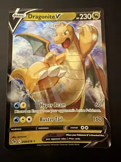 Dragonite V 49/78 Pokemon GO Pokemon Card NM - Image 3