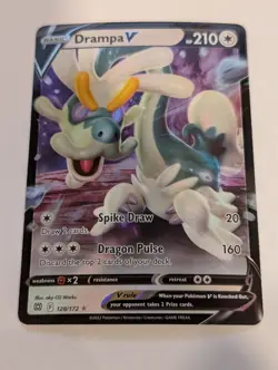 Drampa V - 128/172 - Ultra Rare - Brilliant Stars Pokemon Holo Foil Nice! - Image 1