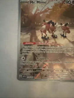 Pokemon TCG Mr. Mime Scarlet & Violet Holo Illustration Card 179/165 Rare - Image 4