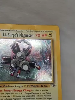 Heavily Played Lt. Surge's Magneton Gym Heroes 8/132 Holo Pokemon Card - Image 5