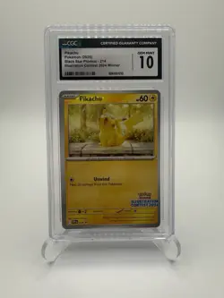 Pokemon Pikachu Black Star Promo Card 214 Illustration Contest 2024 CGC 10 - Image 1