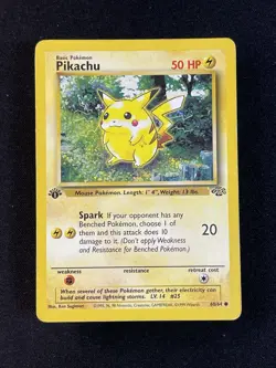 Pikachu - 60/64 - Pokemon Jungle 1st Edition Card HP - Image 1