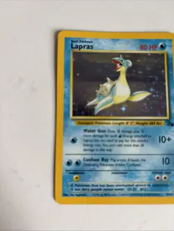 LAPRAS Pokemon TCG Fossil HOLO Rare Card #10/62 Vintage 1999 - Image 4