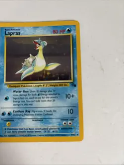 LAPRAS Pokemon TCG Fossil HOLO Rare Card #10/62 Vintage 1999 - Image 5