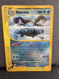 Pokemon Card - Blastoise 37/165 - Expedition Base Set - Reverse Holo - Image 1