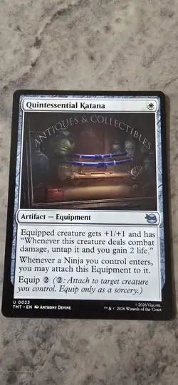 Quintessential Katana Teenage Mutant Ninja Turtles Regular Artifact MTG NM - Image 1