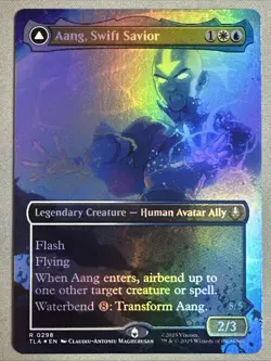 MTG / Aang, Swift Savior / TLA / #298 / FOIL (Borderless) / Rare / NM - Image 1