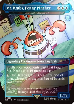 MTG Foil - Mr. Krabs, Penny Pincher - Charix, the Raging Isle (Rainbow Foil) - 1 - Image 1