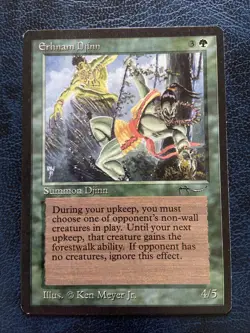 MTG Magic The Gathering ERHNAM DJINN ARABIAN NIGHTS VINTAGE! INVEST! GORGEOUS! - Image 1