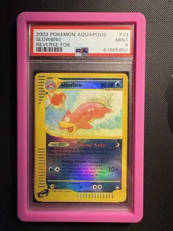 Pokemon Aquapolis Slowbro Reverse Holo 33/147 PSA 9 MINT - Image 1