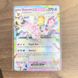 Pokemon TCG Espeon EX Double Rare Prismatic Card 034/131 Mint Condition - Image 1