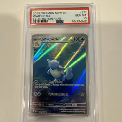 Pokemon TCG Wartortle 171/165 Scarlet & Violet 151 Illustration Rare Holo Card - Image 3
