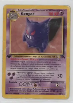 Gengar German 1st Ed. Pokemon Fossil #20 1999 - Image 1