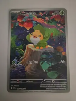 Pokemon TCG Sewaddle Card 87/86 SV White Flare Holo, English - Image 1