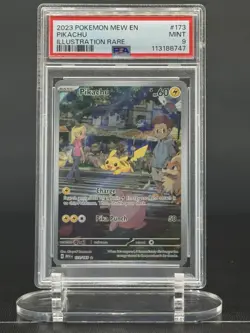 2023 Pokemon MEW EN-151 Illustation Rare #173 Pikachu PSA 9 - Image 1