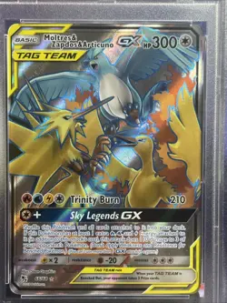 2019 Pokemon SM Hidden Fates Moltres & Zapdos & Articuno GX 66/68 Full Art PSA 9 - Image 2