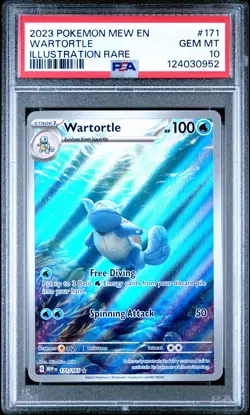 2023 POKEMON MEW EN-151 ILLUSTRATION RARE #171 WARTORTLE PSA 10 - Image 1