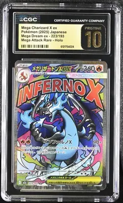 Mega Charizard X ex #223/193 Japanese Pokemon Mega Dream EX CGC 10 Pristine - Image 1