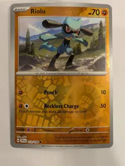 Riolu 113/198 Scarlet & Violet Base Set Pokemon Reverse Holo Foil Nice! - Image 1