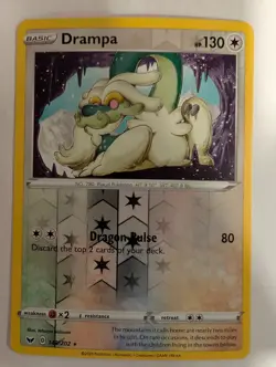 Drampa - 149/202 Sword & Shield Base Set Pokemon Reverse Holo Foil Nice! - Image 1
