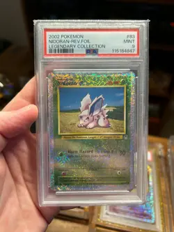 Pokemon Legendary Collection Reverse Holo Nidoran #83/110 PSA 9 MINT NEW CERT - Image 1