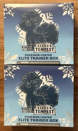 Silver Tempest Pokemon Center Elite Trainer Box ETB - Lot of 2! New, Sealed - Image 1