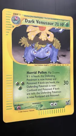 Dark Venusaur 7/9 NM Best of Game Promo Pokemon TCG Regular - Image 2