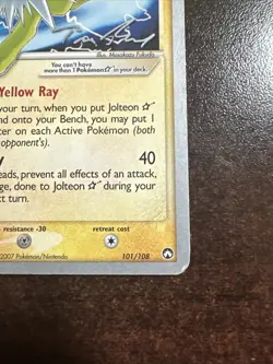 Jolteon 101/108 Gold Star Pokemon TCG World Championships 2007 DMG - Image 4