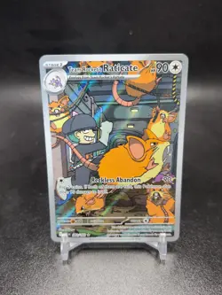 Team Rocket's Raticate 202/182 Pokemon Destined Rivals Illustration Rare NM - Image 1