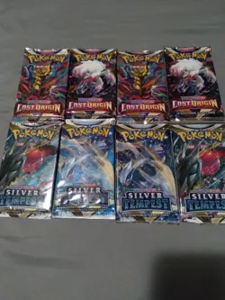 Pokemon Booster Packs x8 Lost Origin Silver Tempest - Image 1