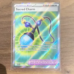 Sacred Charm 122/094 Full Art Trainer Ultra Rare Pokemon TCG Phantasmal Flames - Image 1