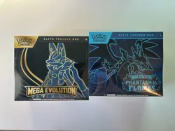 Pokemon Mega Evolution Lucario ETB And Phantasmal Flames ETB Lot New Sealed - Image 1