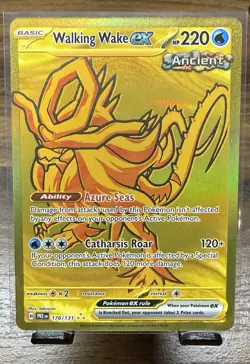 Pokemon TCG Prizmatic Evolutions Walking Wake EX Gold 178/131 M/NM - Image 1