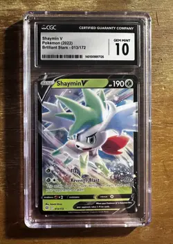 CGC 10 Gem Mint - Shaymin V 013/172 _ Pokemon Brilliant Stars Ultra Rare - Image 1