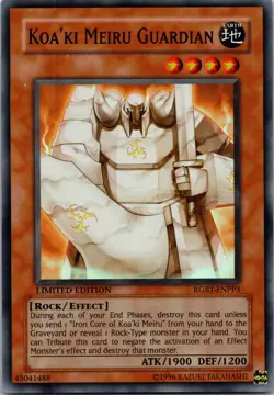 Yugioh Koa'ki Meiru Guardian RGBT-ENPP3 Limited Edition Super Rare NM - Image 1
