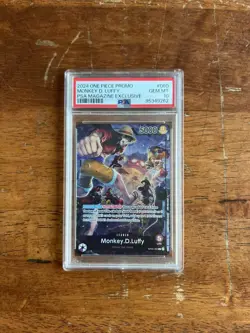 2024 One Piece EN Promo Monkey D. Luffy PSA Magazine Exclusive OP05-060 PSA 10 - Image 1