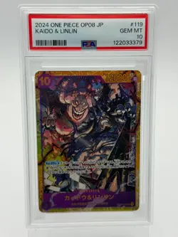 ONE PIECE Japanese Kaido & Linlin OP08-119 SEC Two Legends PSA 10!! - Image 4