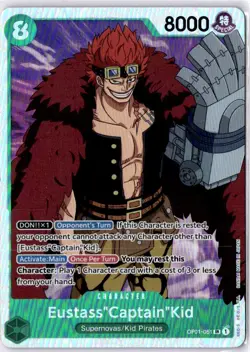 • Eustass"Captain"Kid • OP01-051 SR Romance Dawn Holo Foil One Piece TCG NM - Image 1