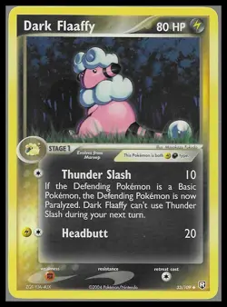Dark Flaaffy Pokemon Card 33/109 EX Team Rocket Returns - Image 1
