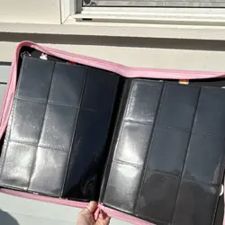 Pink Sylveon hand-painted Pokemon TCG 9-Pocket Binder Standard Card Size - Image 4