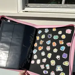 Pink Sylveon hand-painted Pokemon TCG 9-Pocket Binder Standard Card Size - Image 5