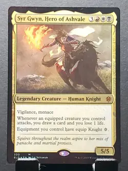 MTG 330 SYR GWYN, HERO OF ASHVALE Throne Of Eldraine Mythic Foil card⚔LP - Image 1