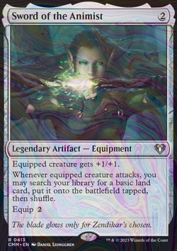 Foil Sword of the Animist - Commander Masters | MTG Card - Image 3