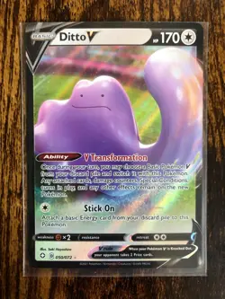 Ditto V 050/072 Shining Fates NM Ultra Rare Pokemon Card - Image 1