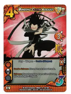 UniVersus Card: Binding Cloth Assault My Hero Academia MHA01 R 167/180 Rare! NM - Image 1