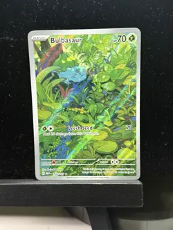Pokemon TCG Bulbasaur 166/165 Rare Full Art 151 Scarlet & Violet Holo Card - Image 1