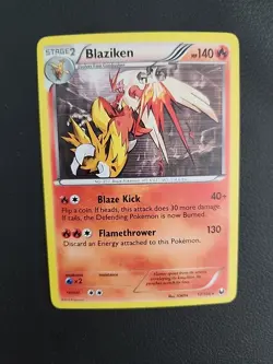 Blaziken - 17/108 - 2012 BW Dark Explorers Holo Pokemon Card - LP - Image 1